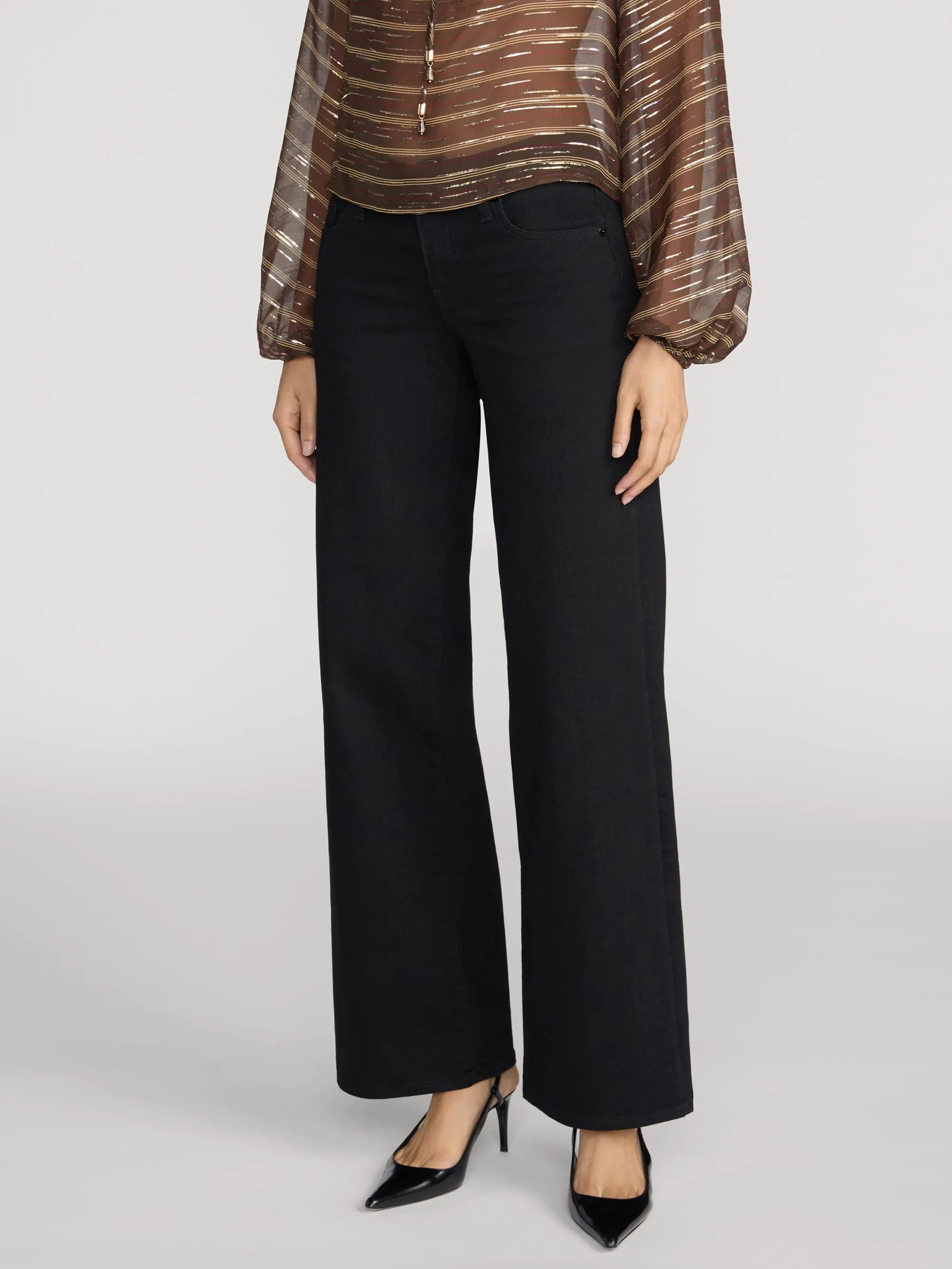 Low Rise Le Slim Palazzo -- Black sold by Frame Denim product image thumbnail 4