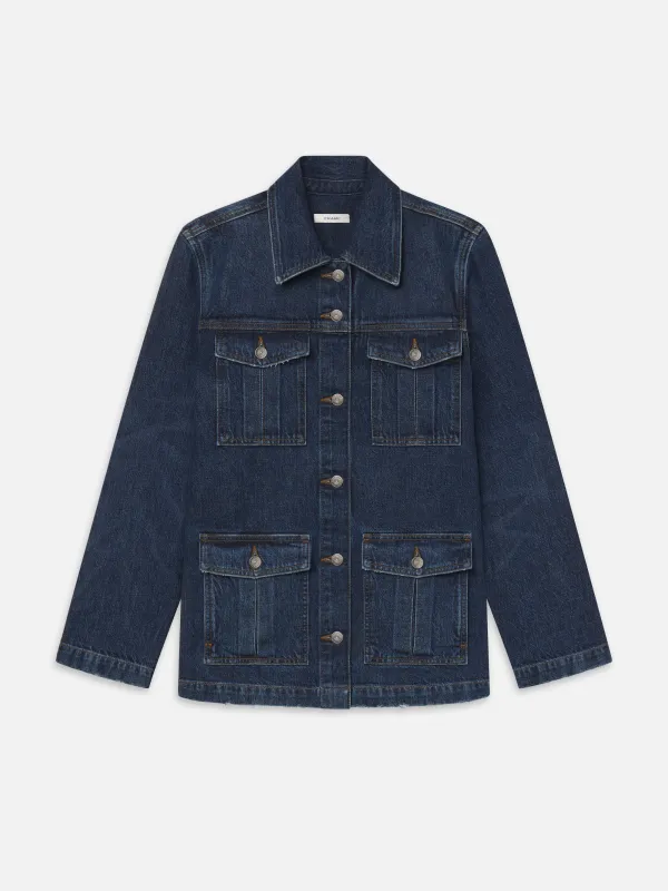 The Denim Utility Jacket -- Joyride made by Frame Denim