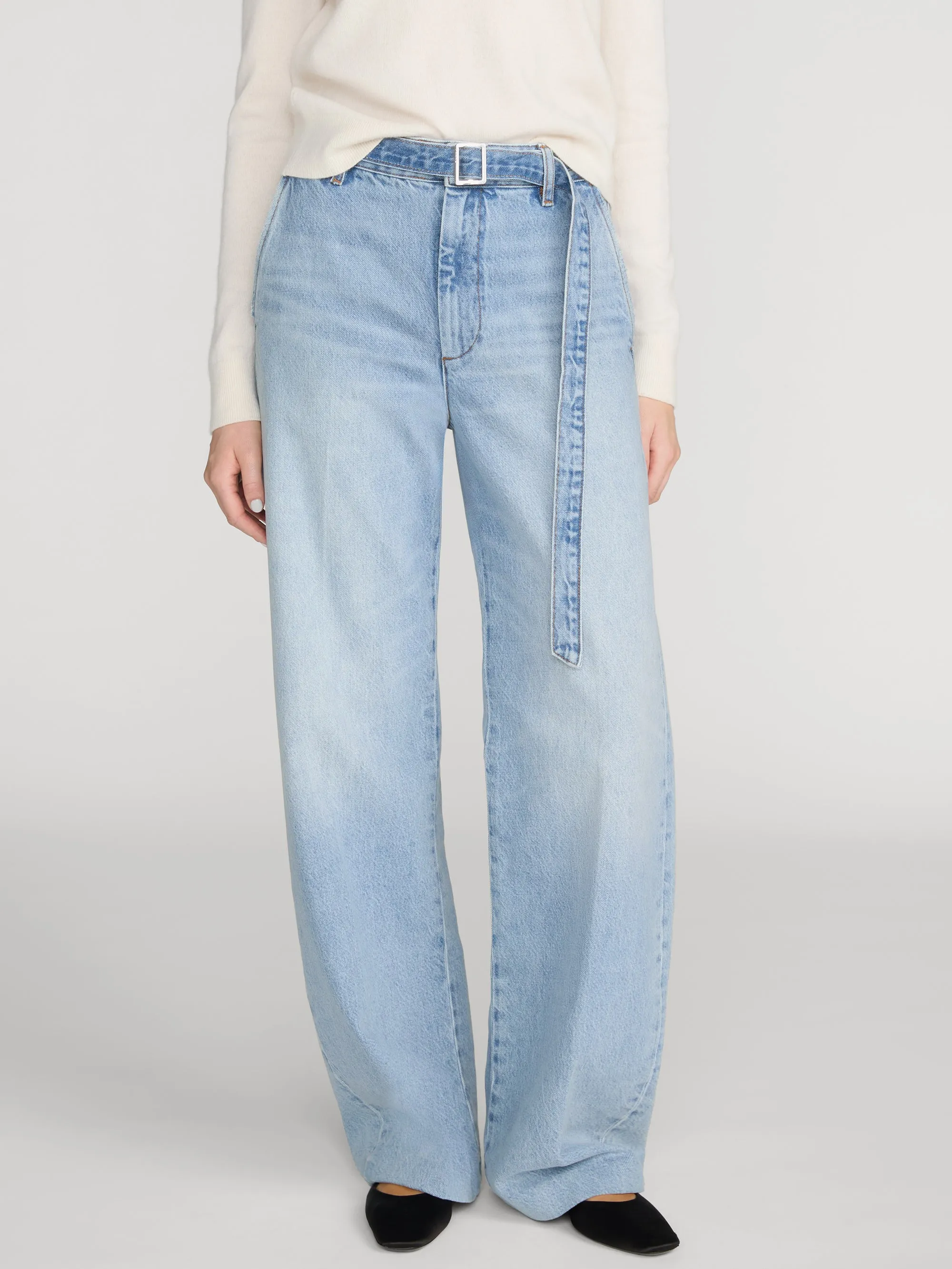 The Belted Bow Trouser -- Dodger sold by Frame Denim product image thumbnail 3
