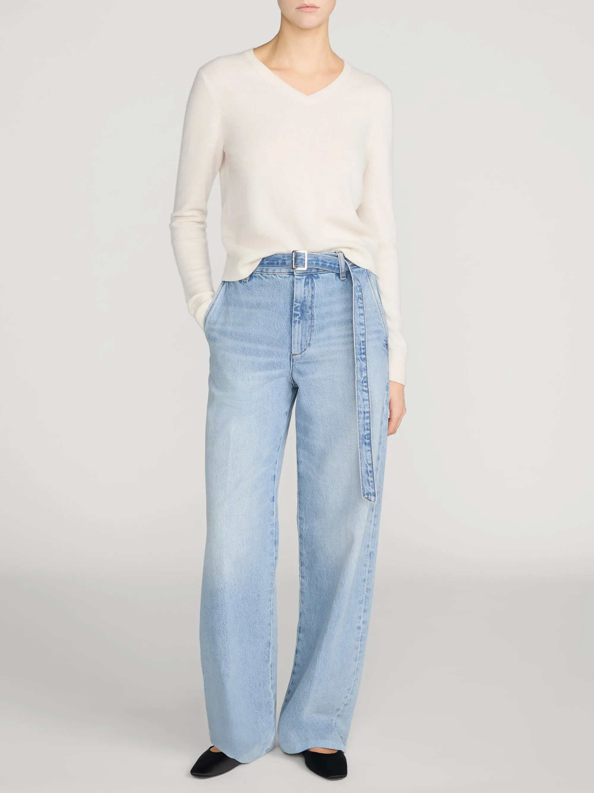 The Belted Bow Trouser -- Dodger sold by Frame Denim product image thumbnail 2