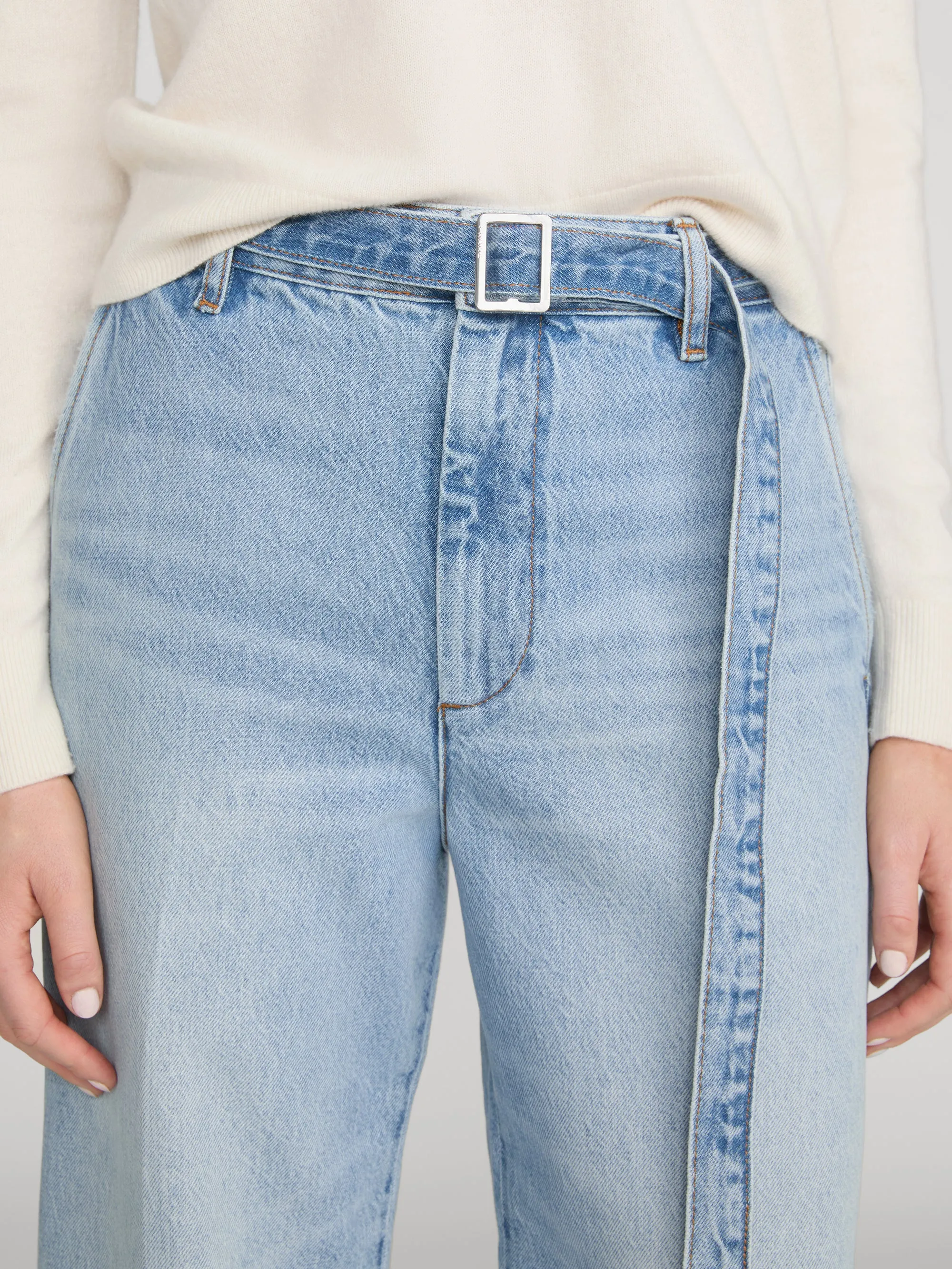 The Belted Bow Trouser -- Dodger sold by Frame Denim product image thumbnail 5