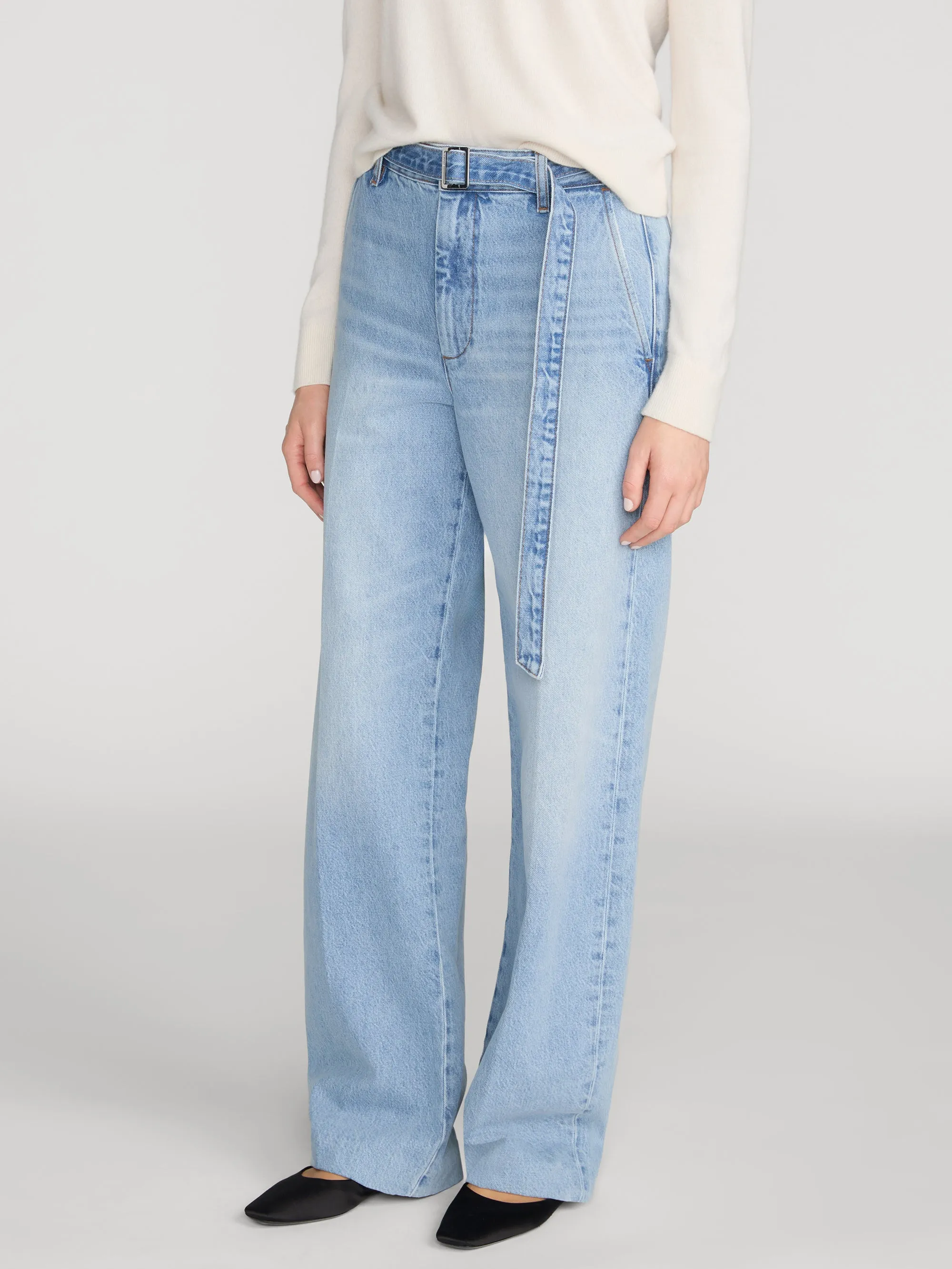 The Belted Bow Trouser -- Dodger sold by Frame Denim product image thumbnail 4