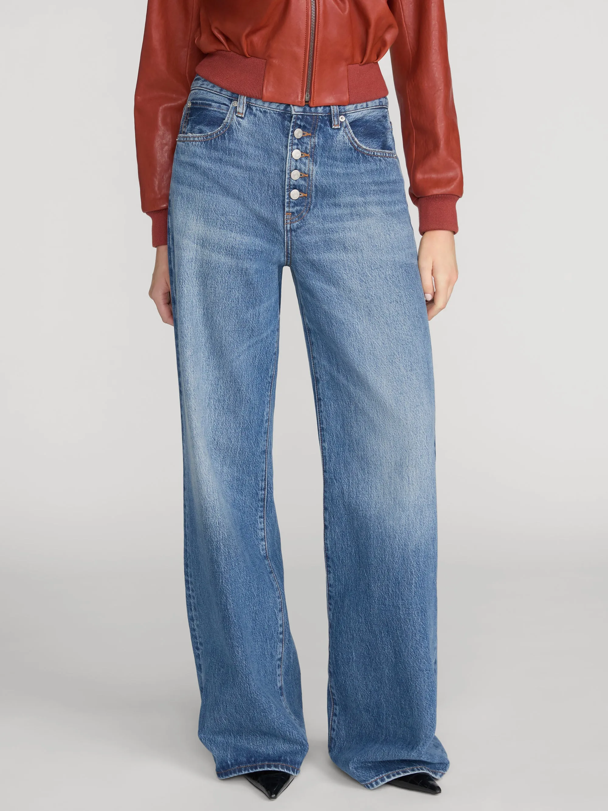 The Loose Exposed Buttons -- Soundwave sold by Frame Denim product image thumbnail 3