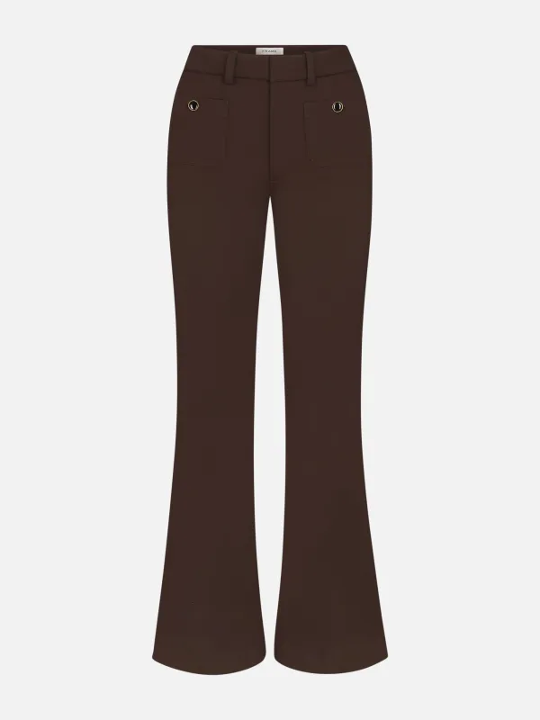 The Flare Trouser Shrunken Pocket made by Frame Denim