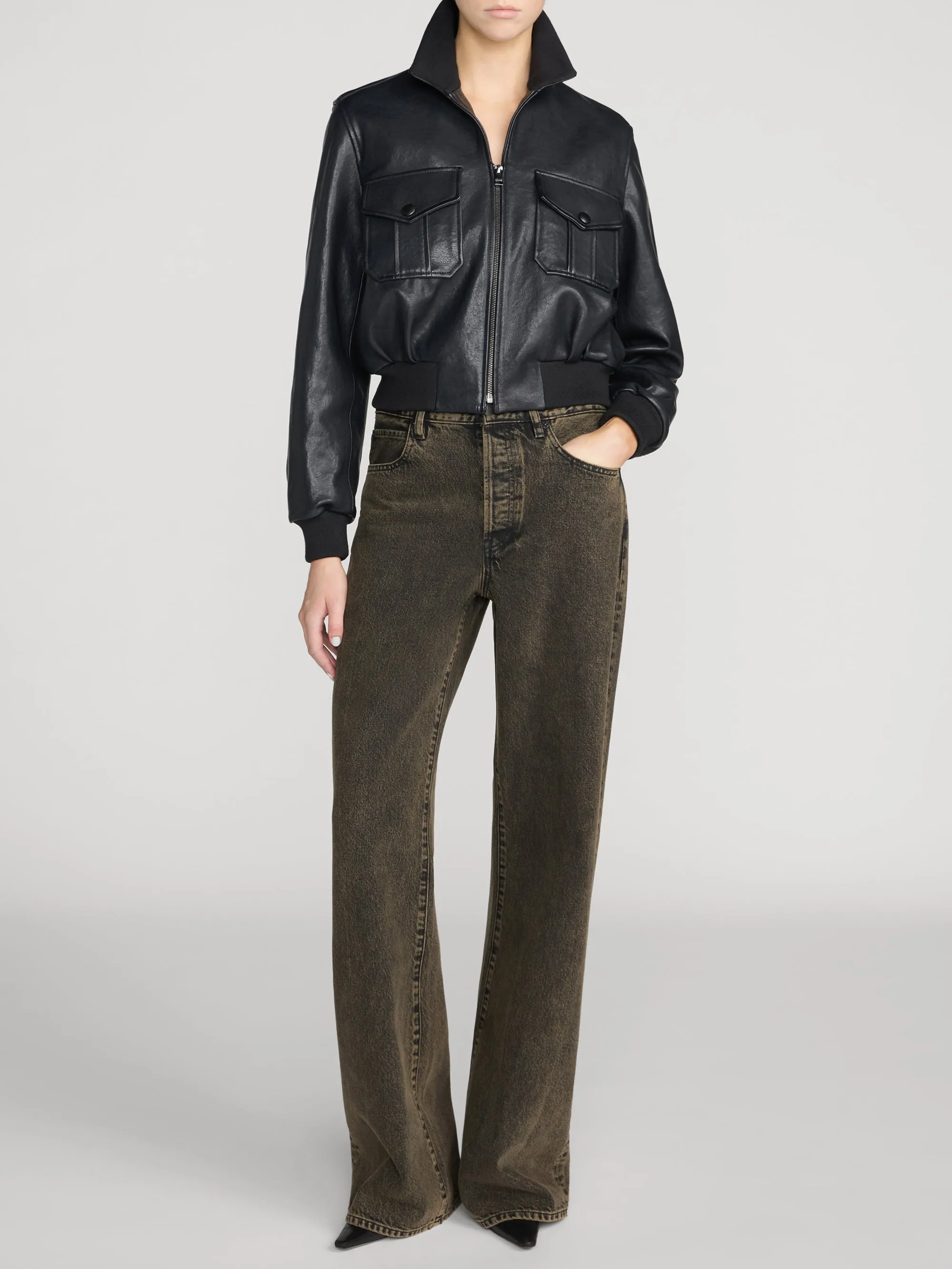 The Leather Ace Jacket -- Black sold by Frame Denim product image thumbnail 2
