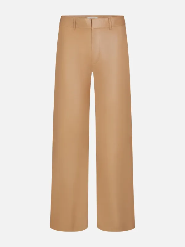 The Paper Leather Loose Trouser -- Sand made by Frame Denim