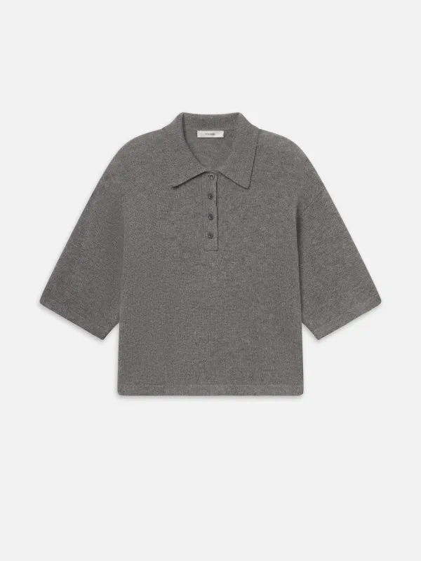The Academy Polo -- Graphite Grey made by Frame Denim