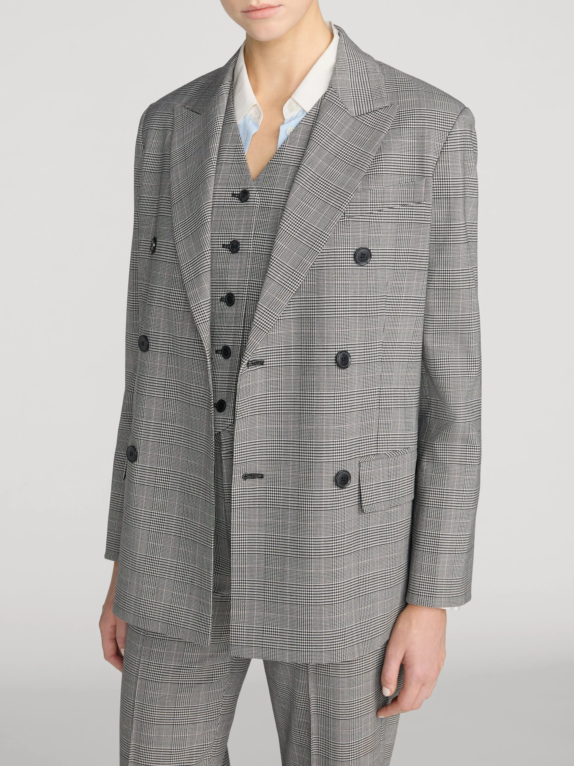 The Boulevard Blazer -- Black Plaid sold by Frame Denim product image thumbnail 4