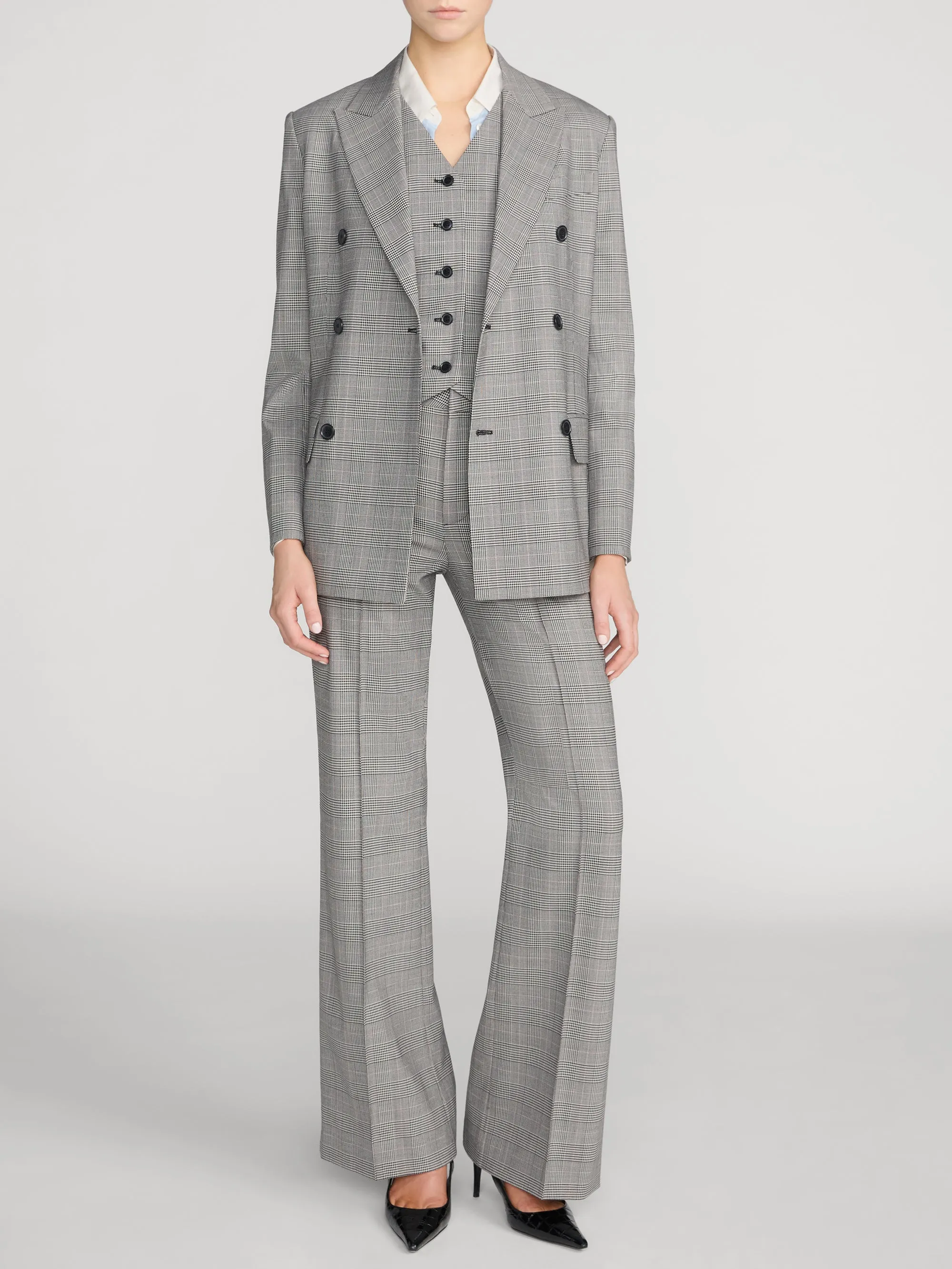 The Boulevard Blazer -- Black Plaid sold by Frame Denim product image thumbnail 2
