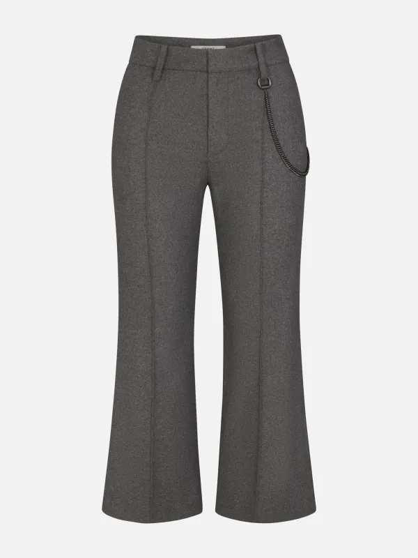 The Reboot Crop Trouser -- Graphite Grey made by Frame Denim