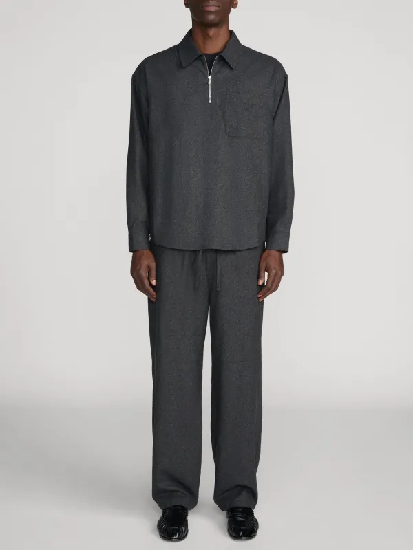Half Zip Overshirt -- Grey Melange made by Frame Denim