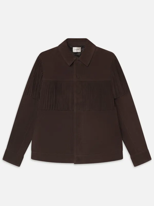 The Suede Rodeo Jacket -- Chestnut made by Frame Denim