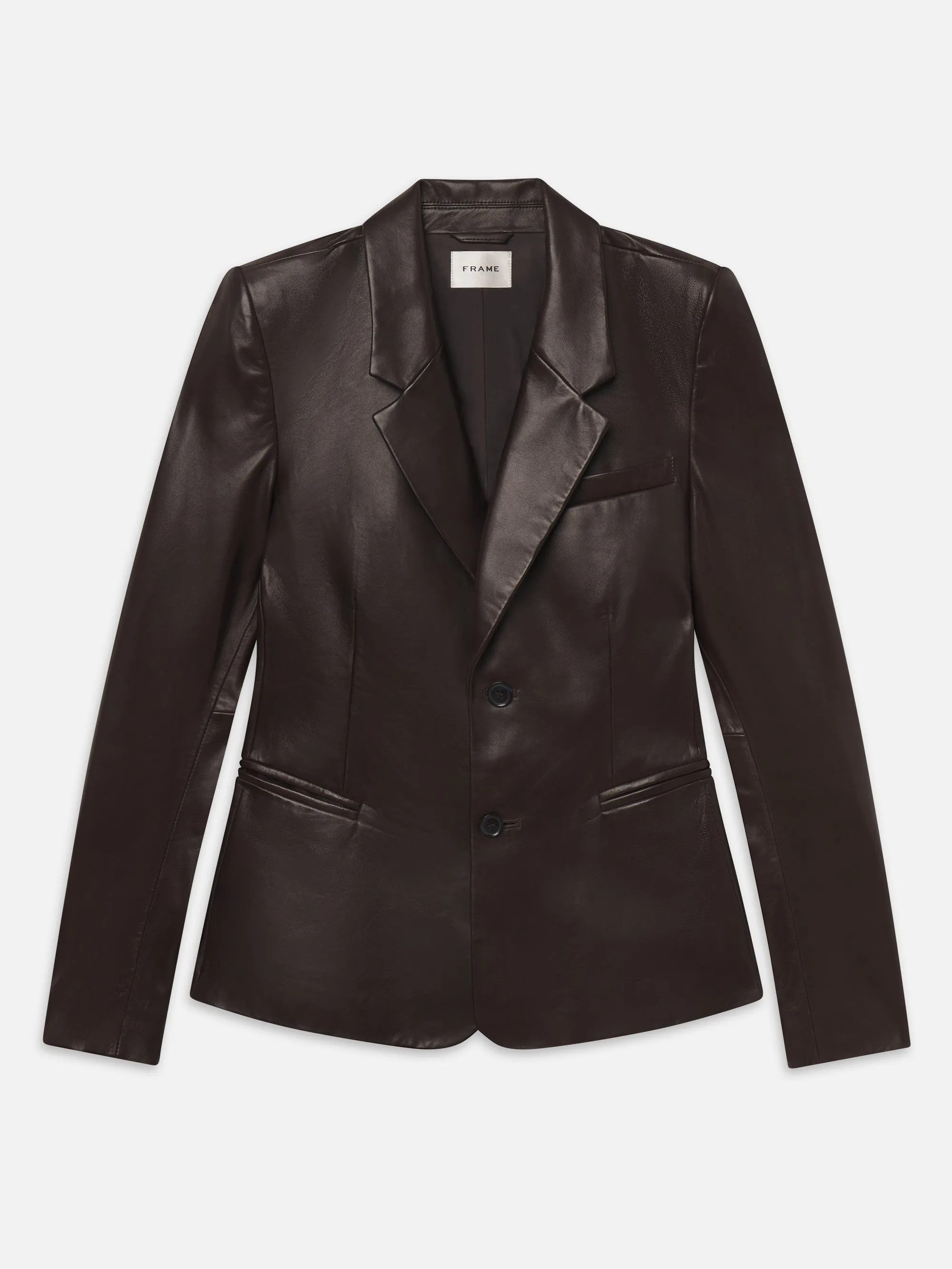 The Femme Leather Blazer -- Truffle sold by Frame Denim