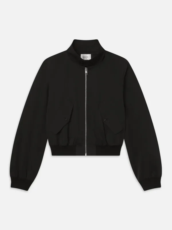 The Harrington Jacket -- Black made by Frame Denim