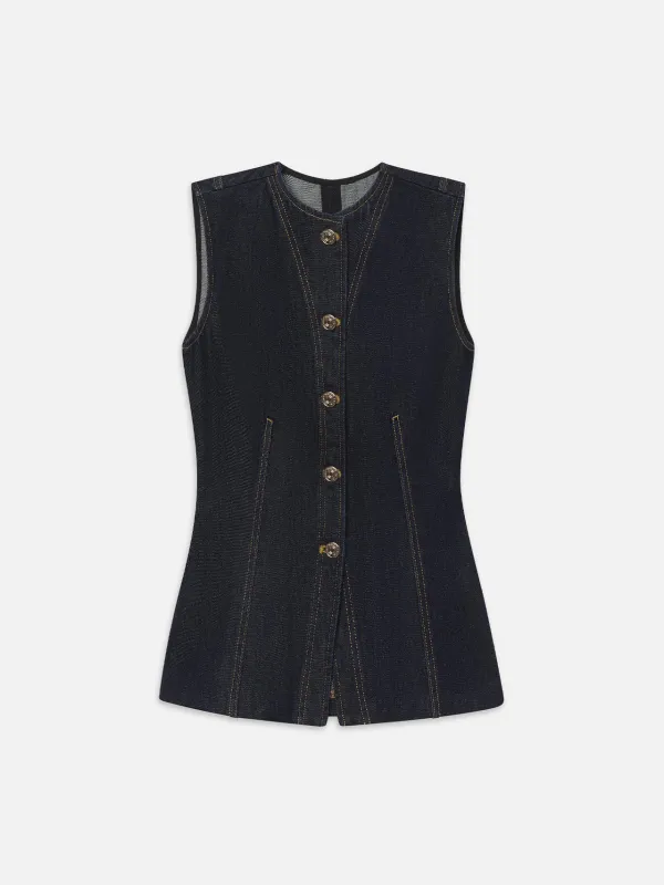 The Form Vest -- Rinse made by Frame Denim