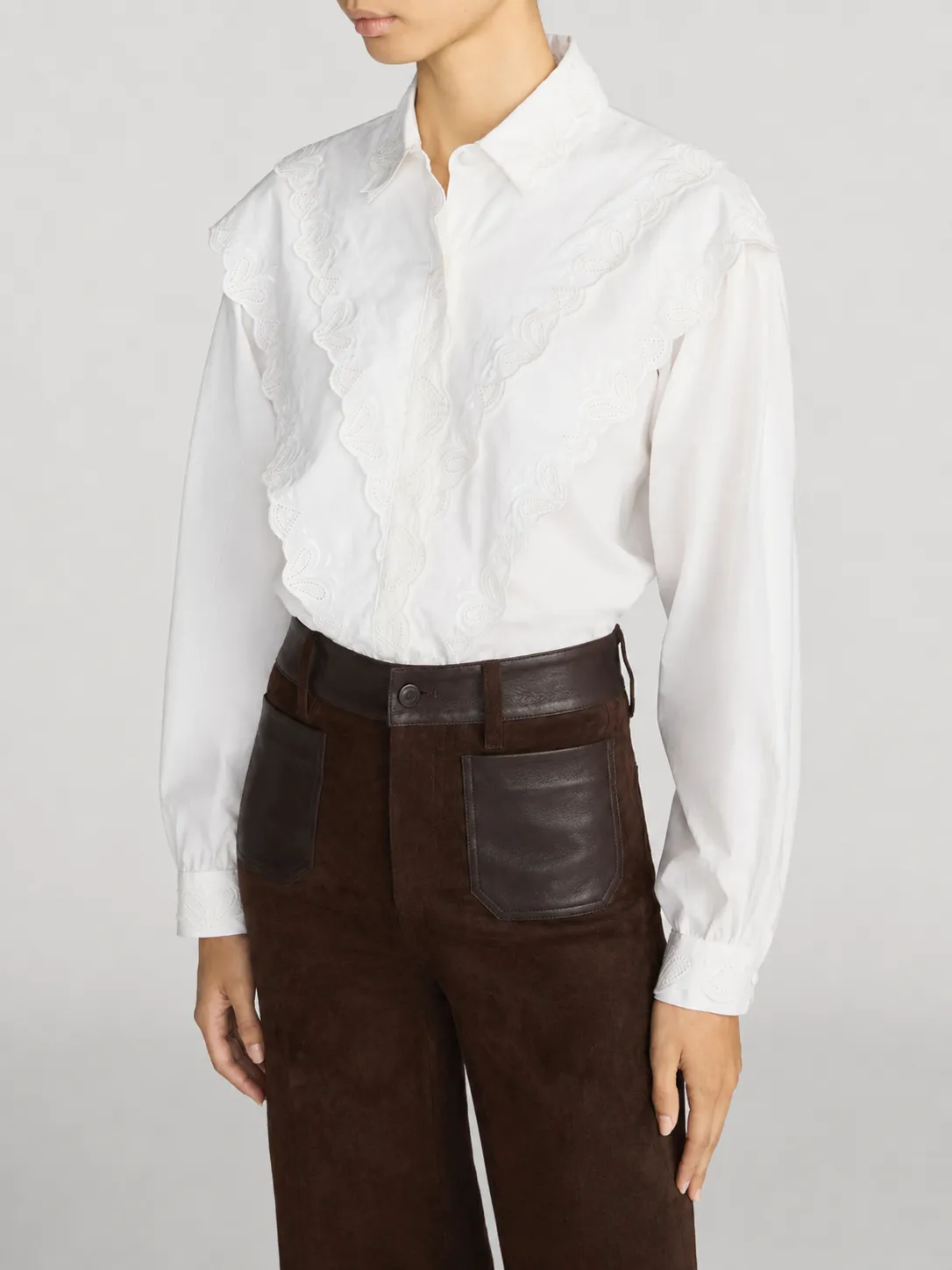 The Equestrian Shirt -- White sold by Frame Denim product image thumbnail 4