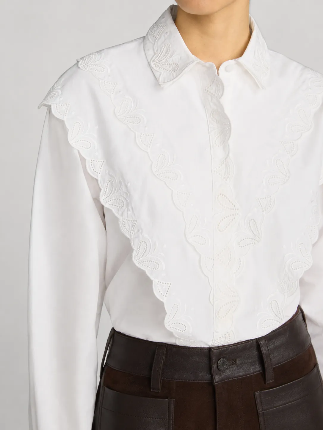 The Equestrian Shirt -- White sold by Frame Denim product image thumbnail 5
