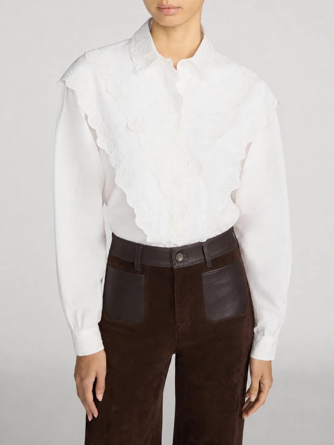 The Equestrian Shirt -- White sold by Frame Denim product image thumbnail 3