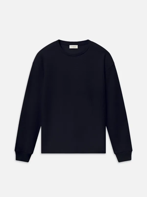 Long Sleeve Waffle Tee made by Frame Denim