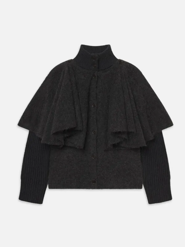 The Wrap Cape Coat -- Grey made by Frame Denim