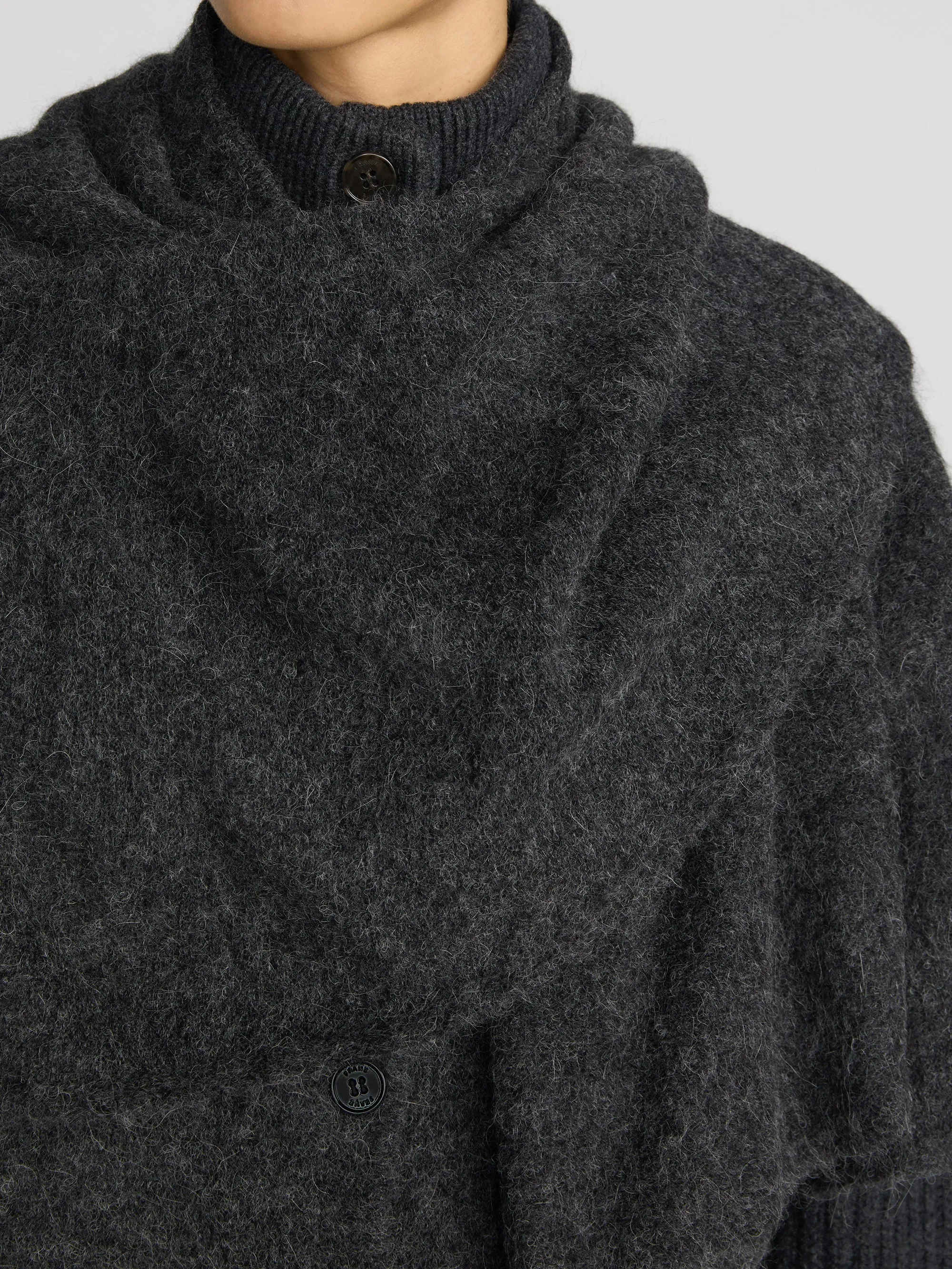 The Wrap Cape Coat -- Grey sold by Frame Denim product image thumbnail 5