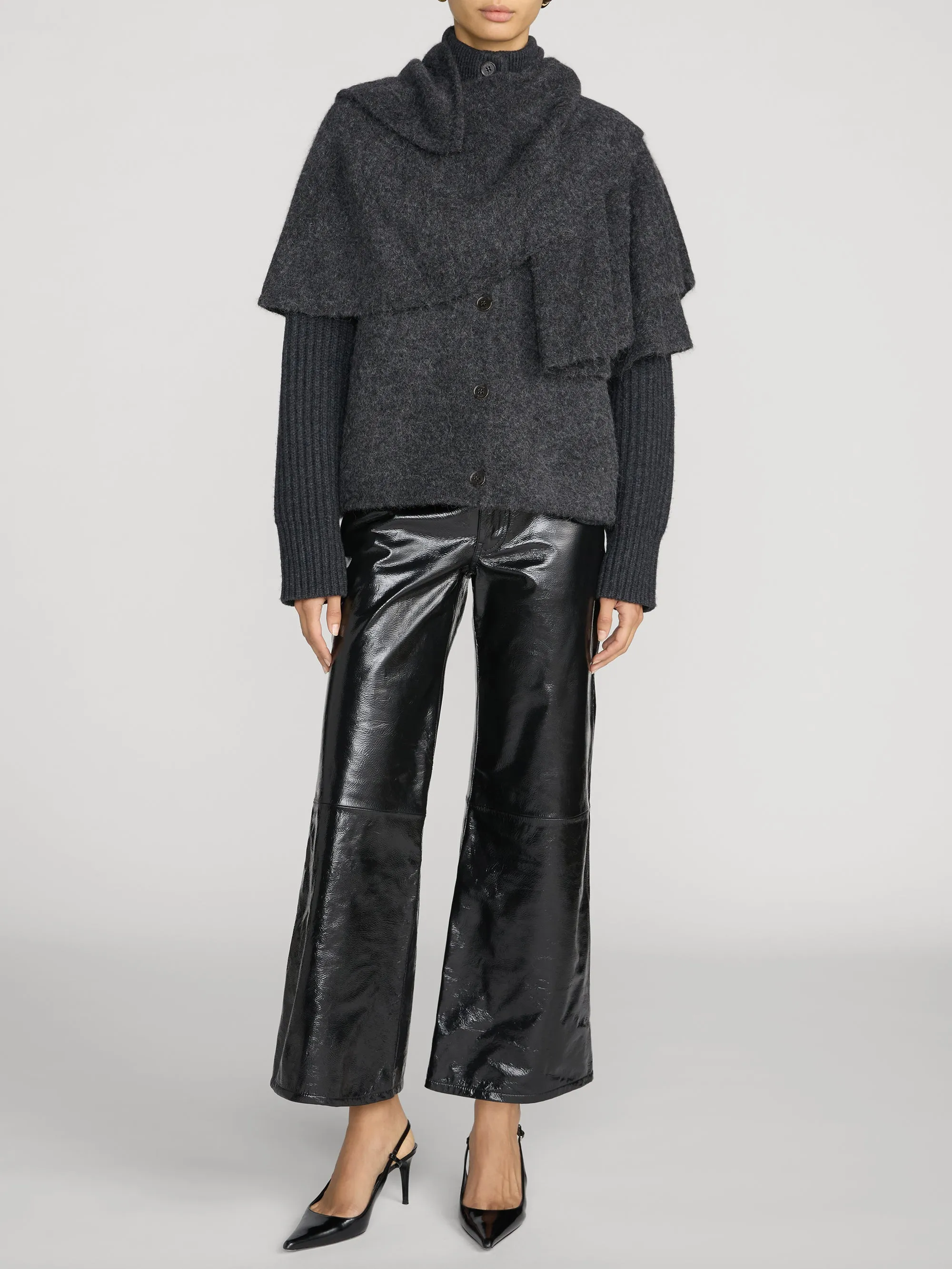 The Wrap Cape Coat -- Grey sold by Frame Denim product image thumbnail 2
