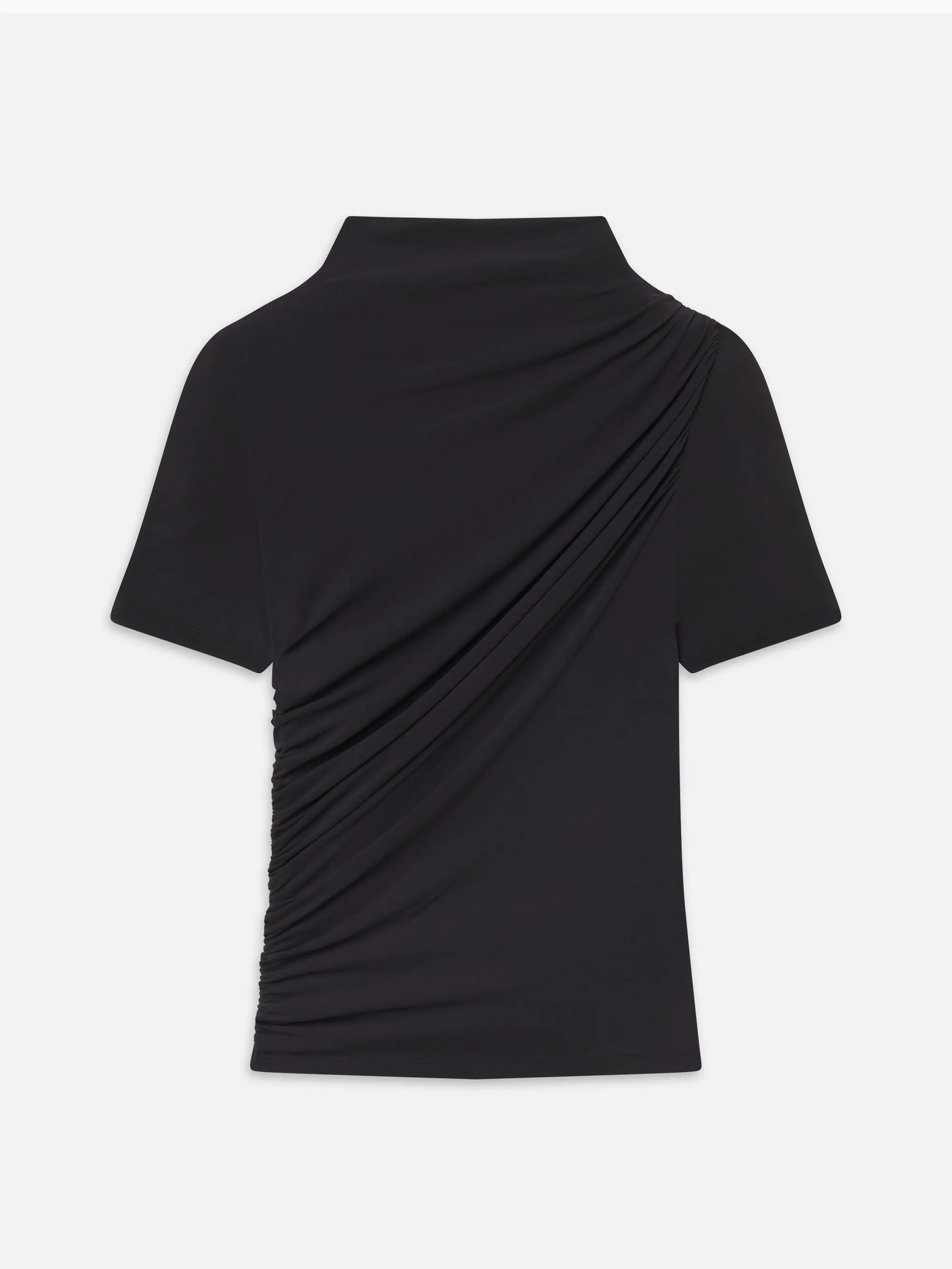 The Short Sleeve Draped Top -- Black sold by Frame Denim product image thumbnail 2