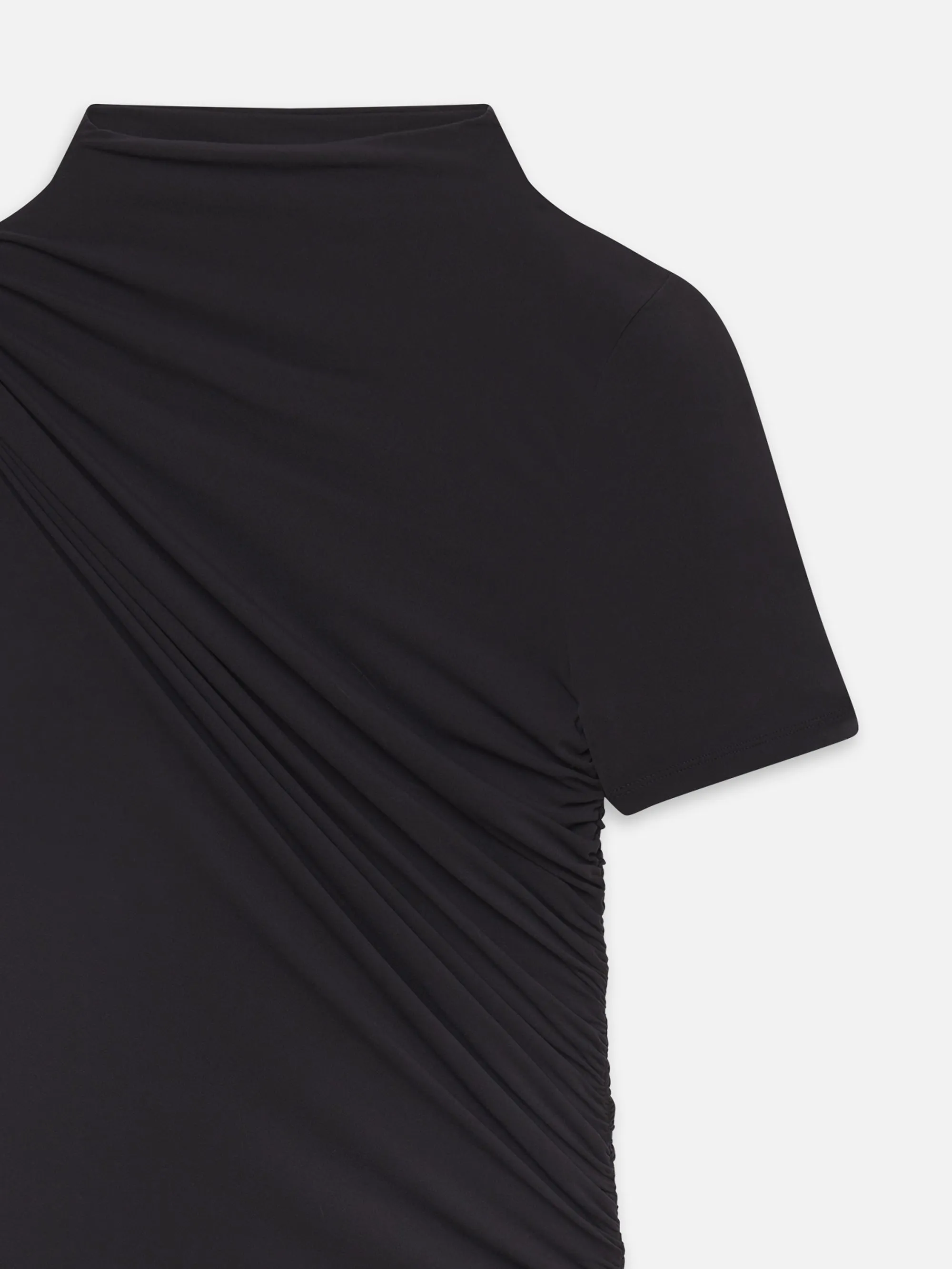 The Short Sleeve Draped Top -- Black sold by Frame Denim product image thumbnail 3