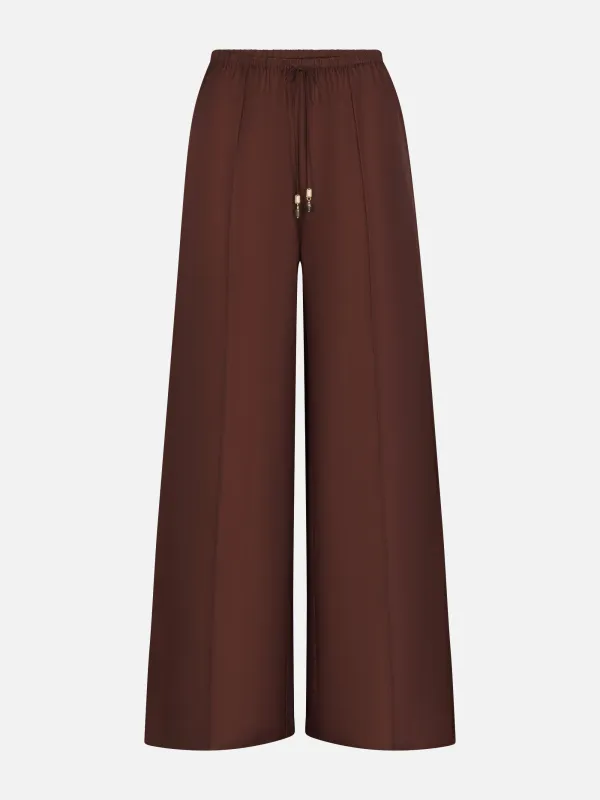 The Pintuck Lounge Pant -- Currant made by Frame Denim
