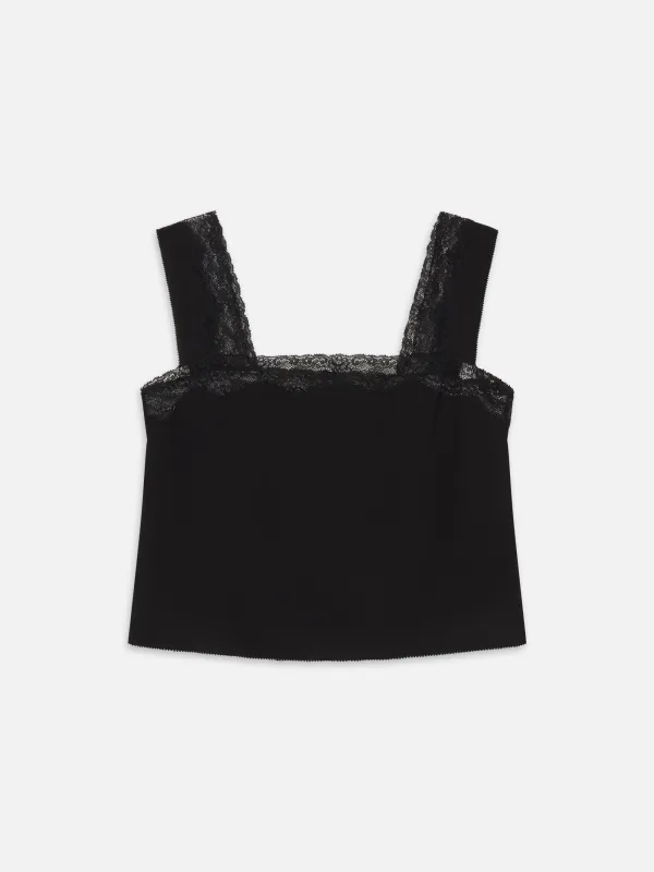 The Chandelier Cami -- Black made by Frame Denim