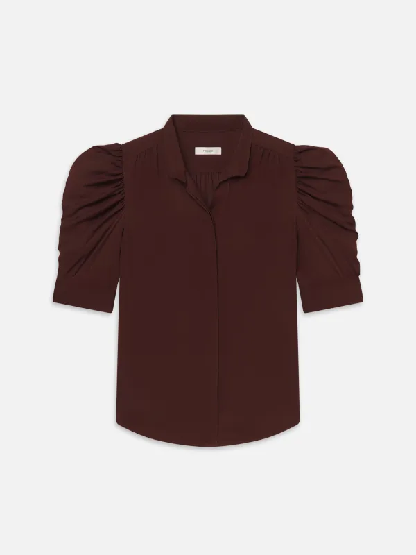 The Gillian Top -- Currant made by Frame Denim