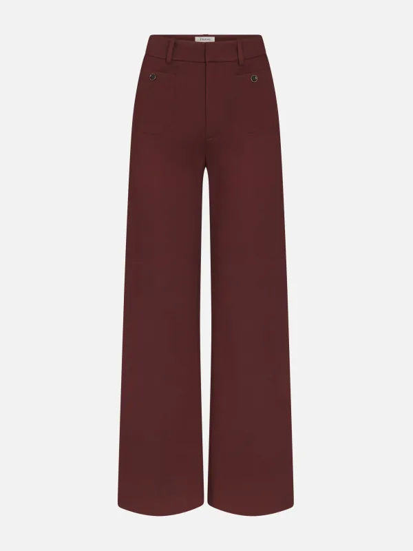 The Slim Palazzo Trouser Modernist Pocket -- Currant made by Frame Denim