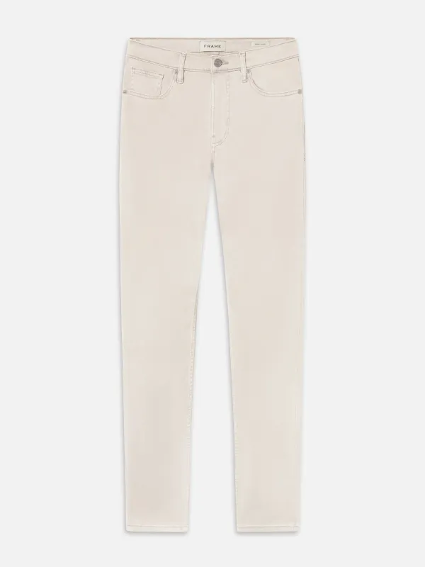 Modern Straight Brushed Twill -- Milk Beige made by Frame Denim