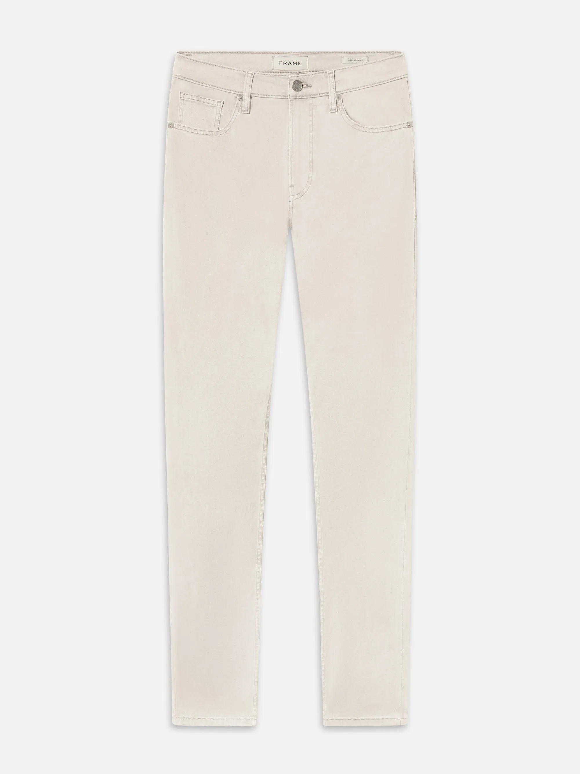 Modern Straight Brushed Twill -- Milk Beige sold by Frame Denim