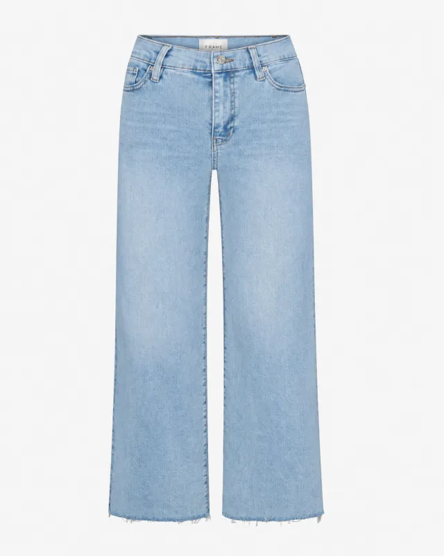 Le Slim Palazzo Crop -- Honeymoon Raw Fray made by Frame Denim