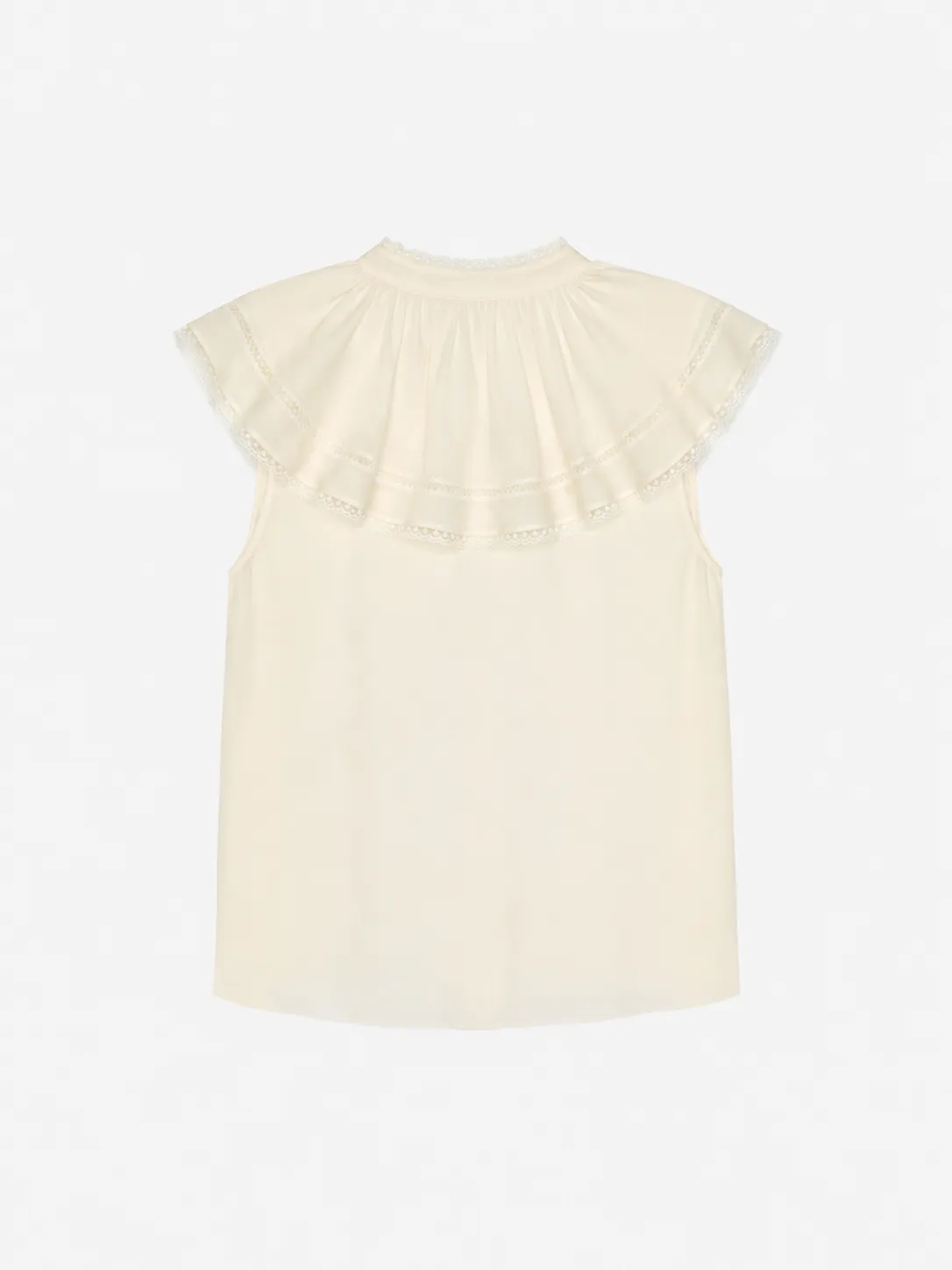 The Lace Decor Soirée Top -- Cream sold by Frame Denim product image thumbnail 3