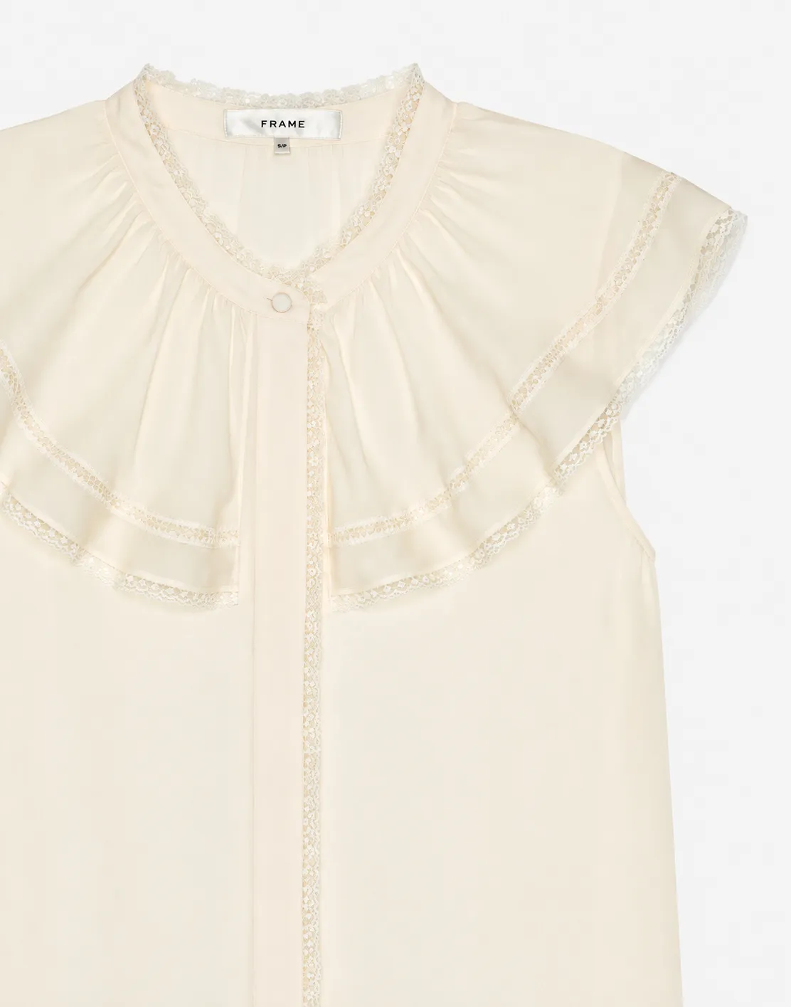 The Lace Decor Soirée Top -- Cream sold by Frame Denim product image thumbnail 2