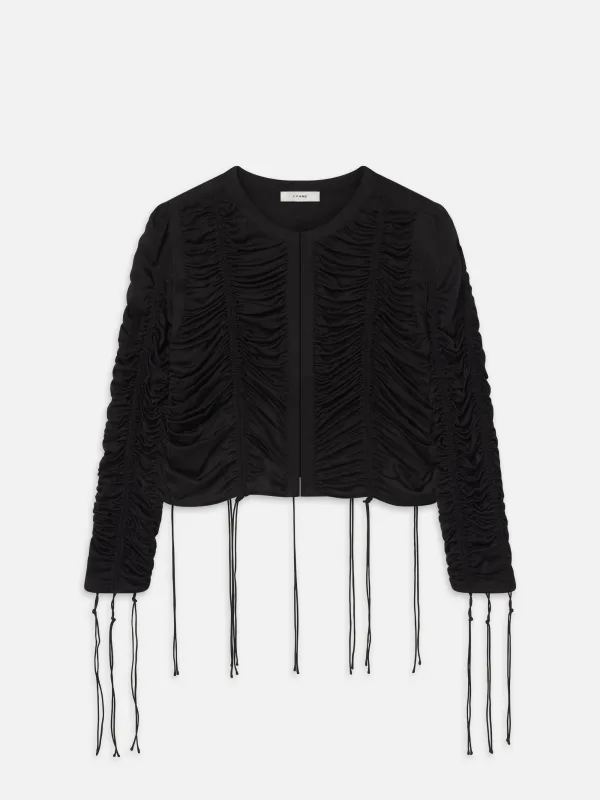 The Serre Blouse -- Black made by Frame Denim