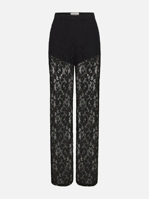 The Lace Pant -- Black made by Frame Denim