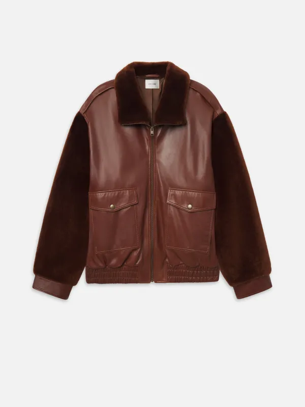 The Rogue Jacket -- Amber Brown made by Frame Denim