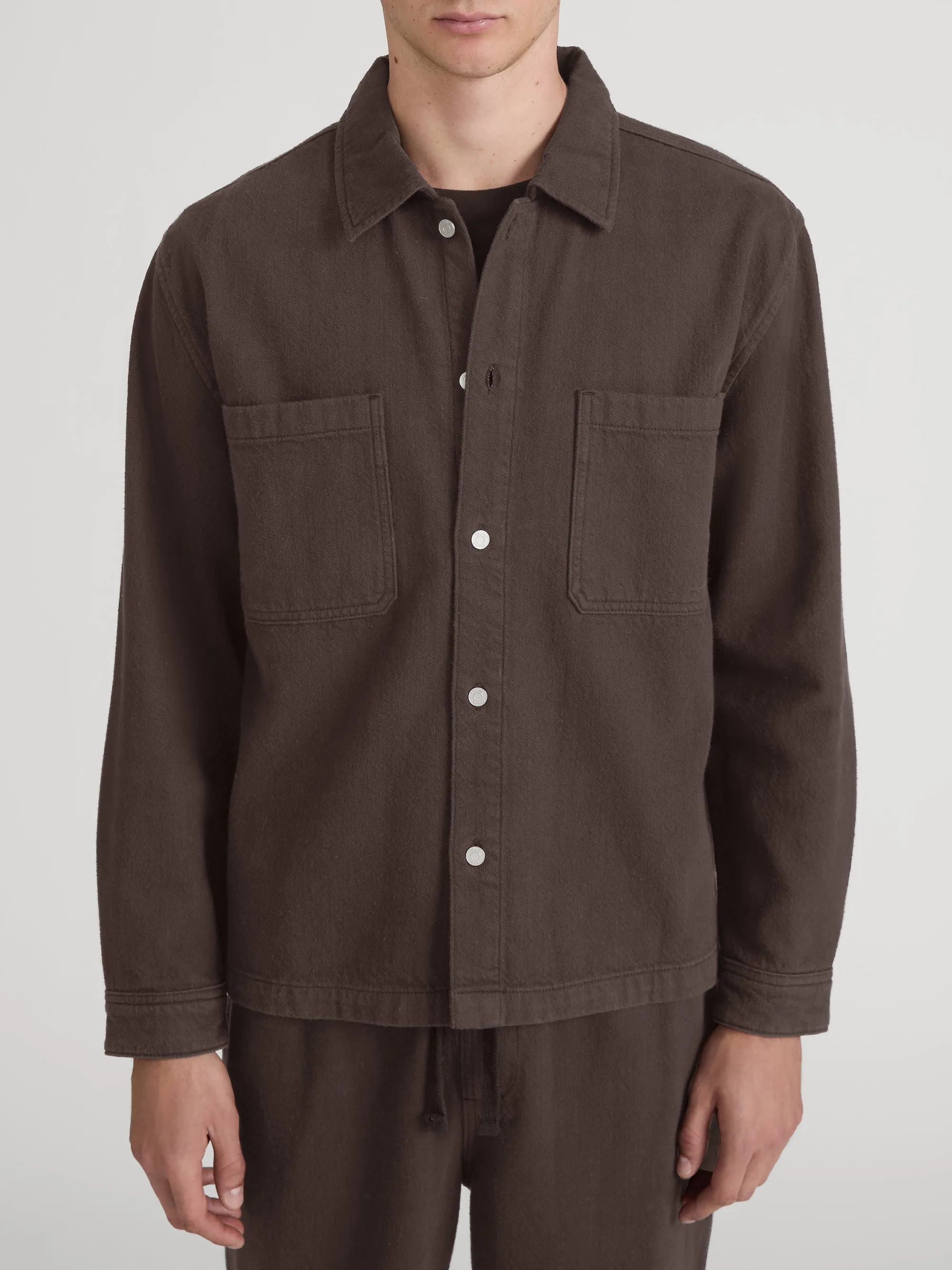 Relaxed Double Pocket Shirt -- Espresso sold by Frame Denim product image thumbnail 3