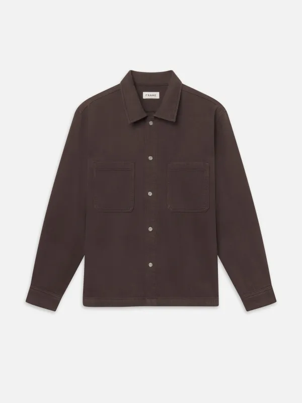 Relaxed Double Pocket Shirt -- Espresso made by Frame Denim