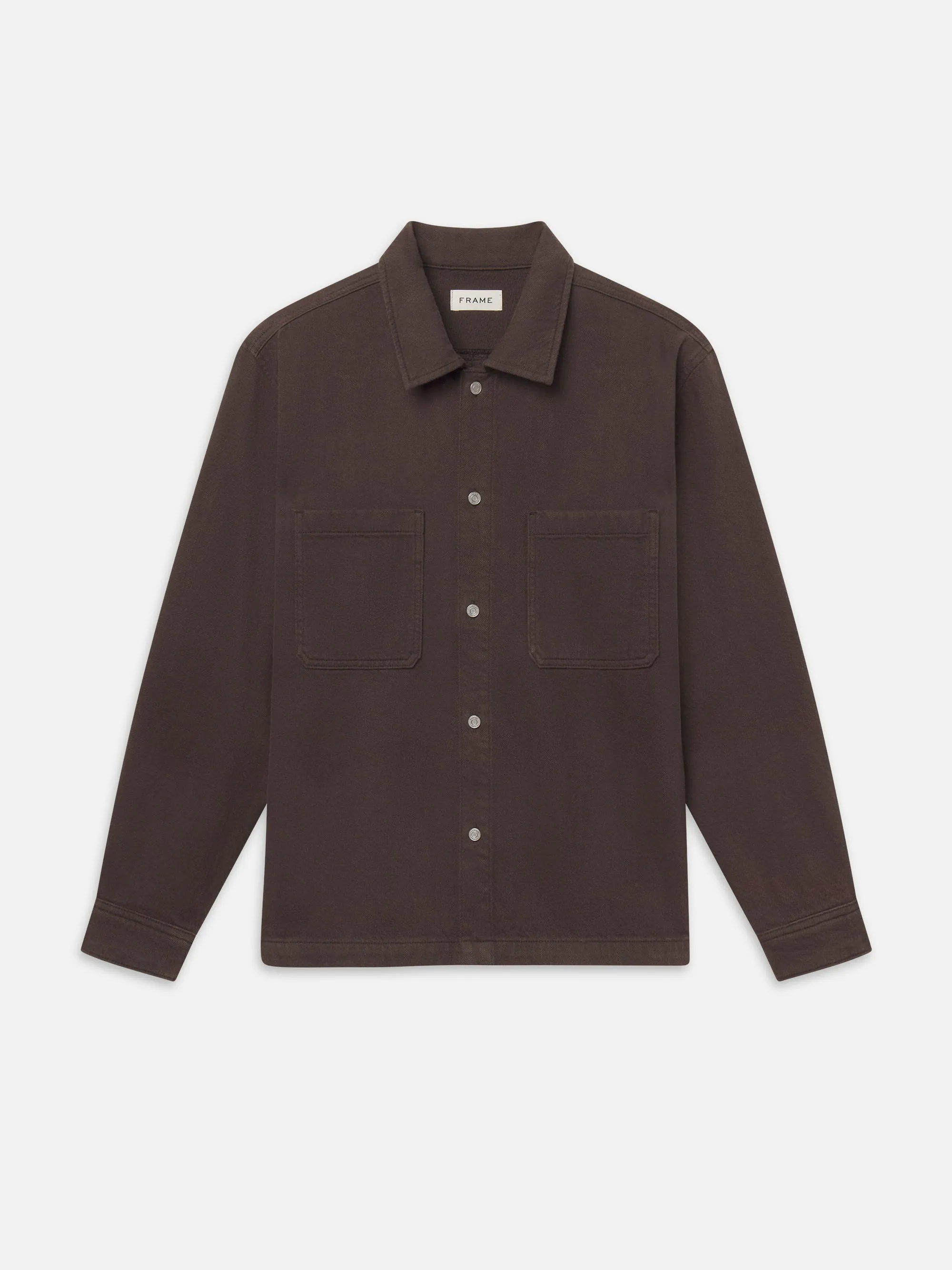 Relaxed Double Pocket Shirt -- Espresso sold by Frame Denim