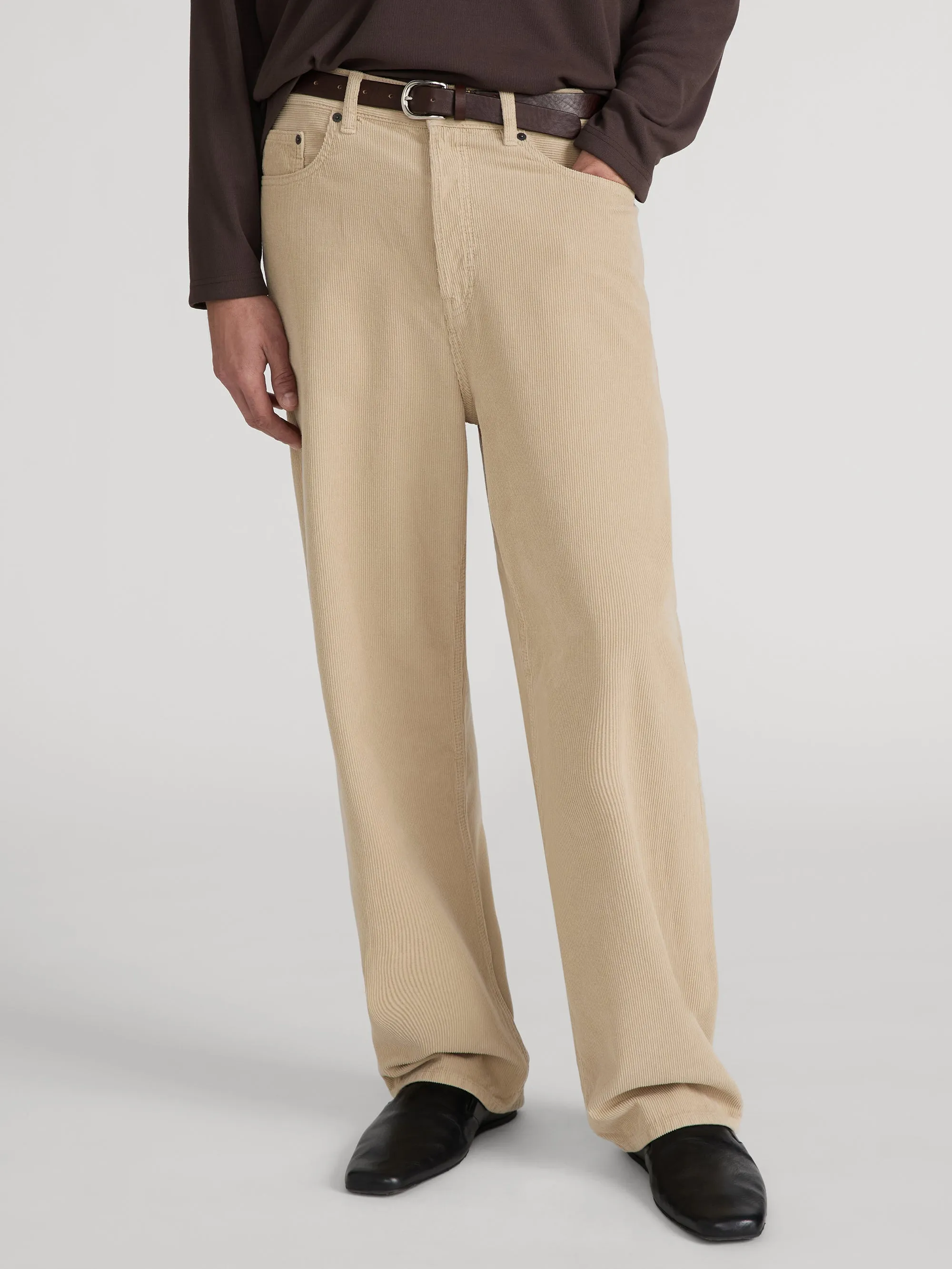 The Baggy Corduroy Jean -- Beige sold by Frame Denim product image thumbnail 3