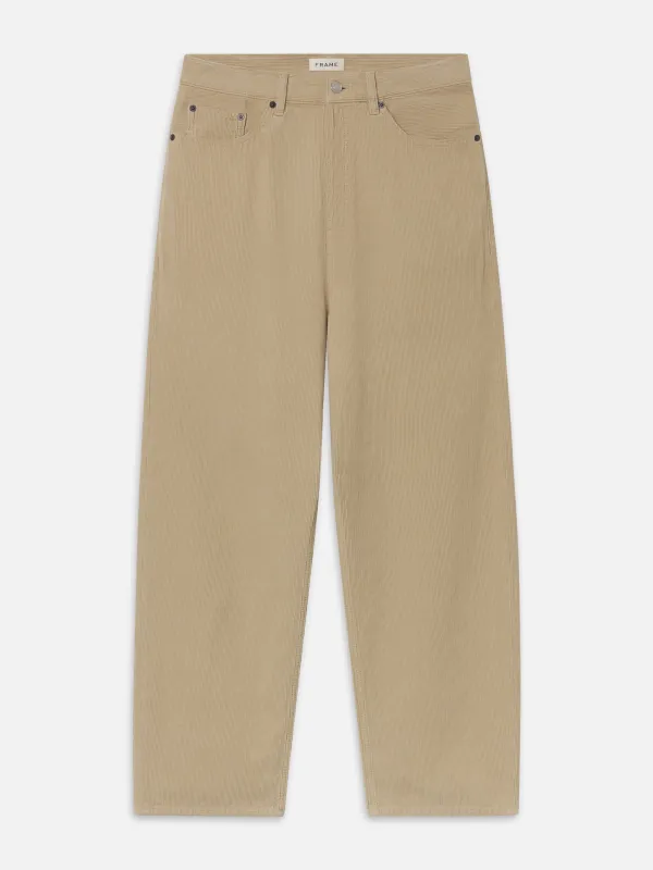 The Baggy Corduroy Jean -- Beige made by Frame Denim