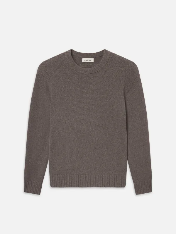 Cashmere Crewneck Sweater -- Heather Brown made by Frame Denim
