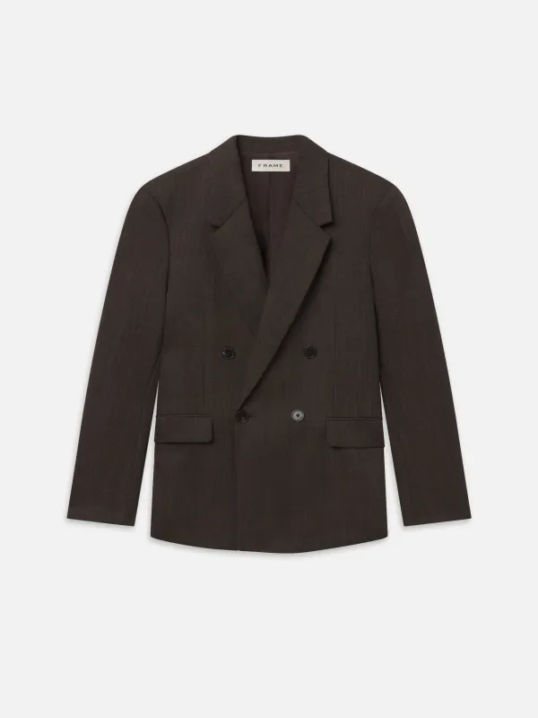 Double Breasted Blazer -- Mist Brown made by Frame Denim