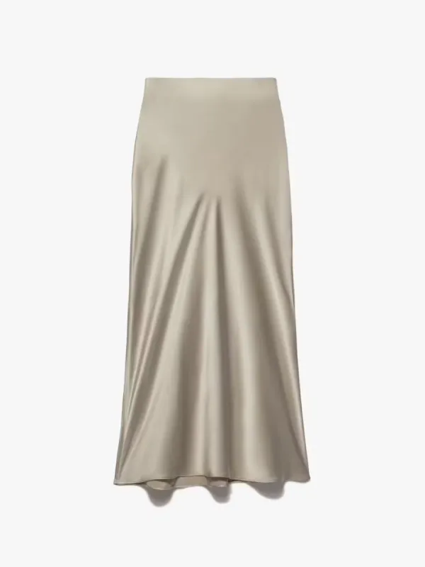 Bias Midi Skirt -- Khaki Tan sold by Frame Denim