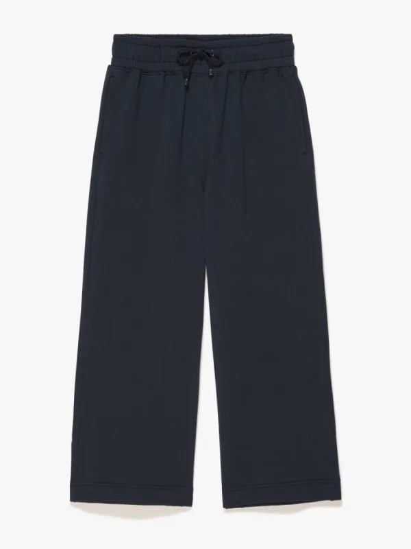 Cropped Wide Leg Sweatpant -- Navy sold by Frame Denim