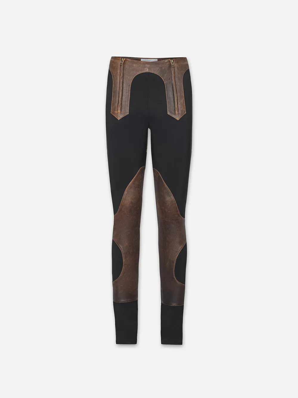 Leather Combo Pant -- Black Multi sold by Frame Denim